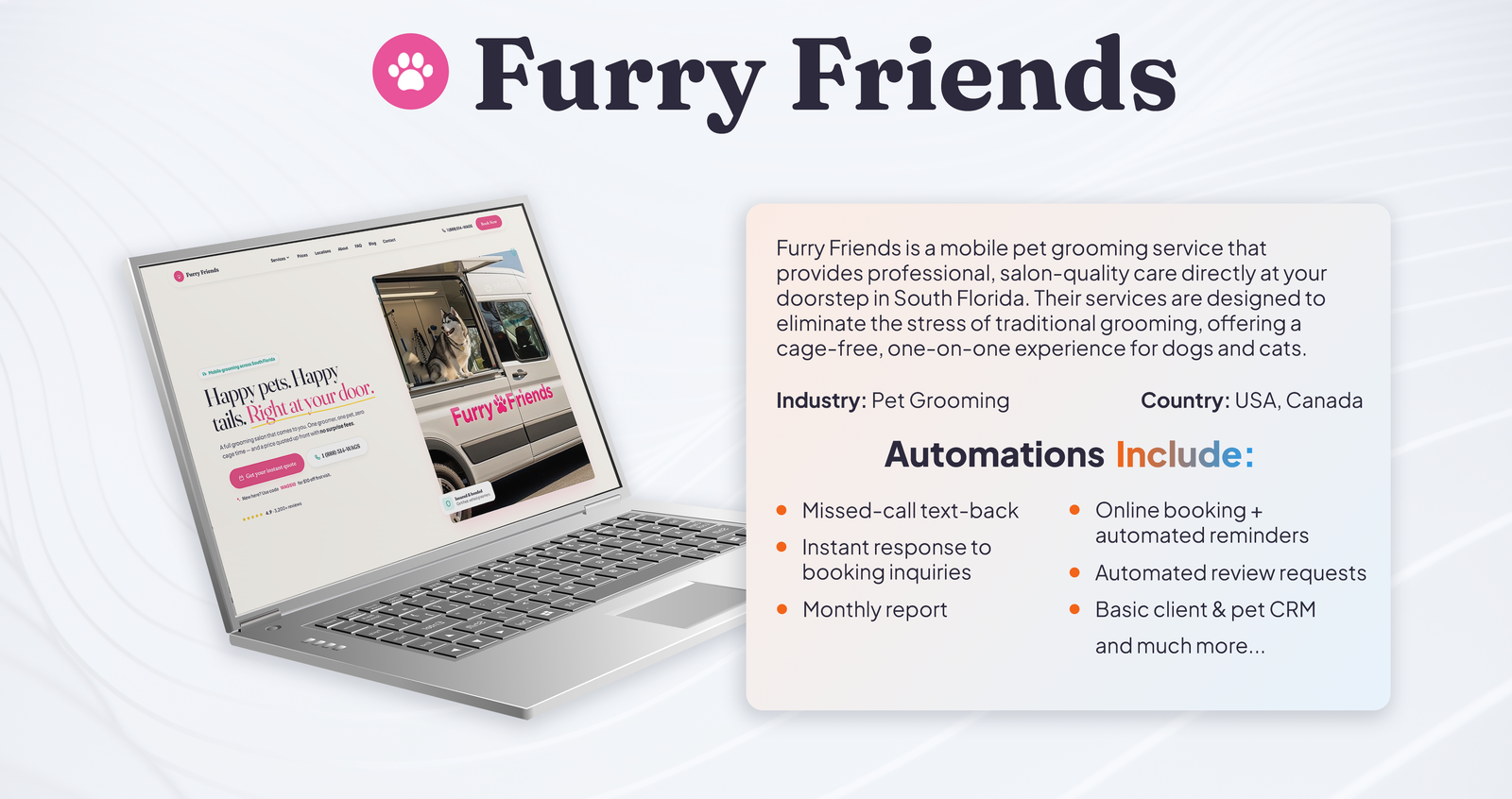 Furry Friends Portfolio Banner